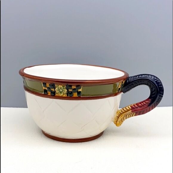 New Bella Casa by Ganz ceramic coffee/tea cup - Picture 1 of 7